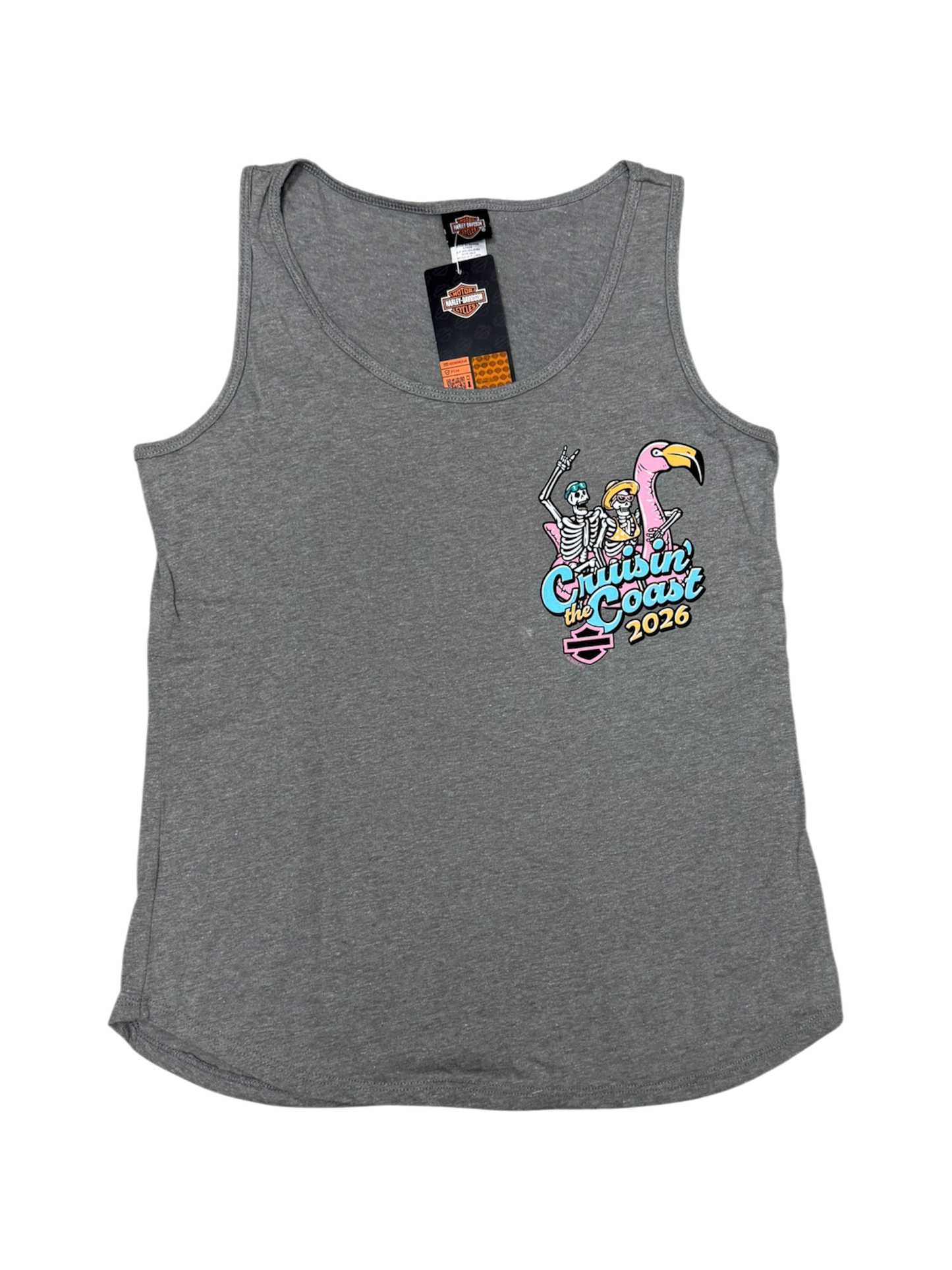 Skeleton Duo - Grey Tank