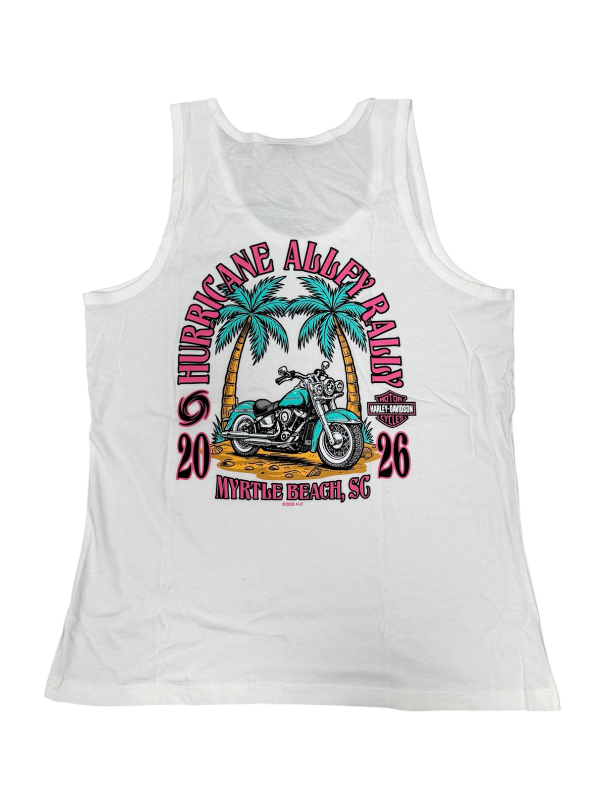 26 Ladies Fall Bike Week Tank - White