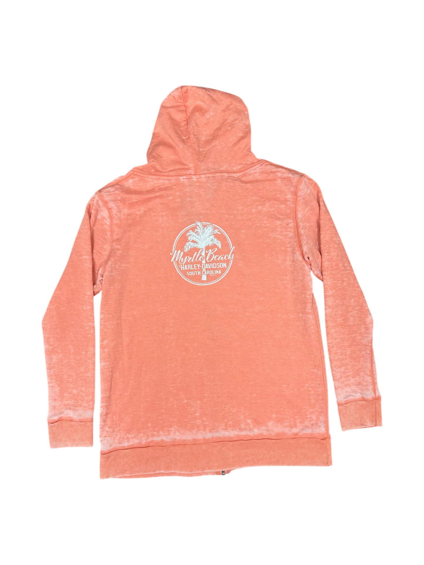 Peach Burnout Zip Up