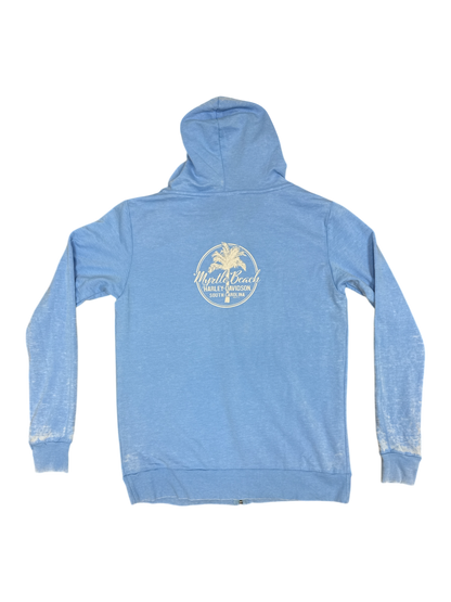 Light Blue Burnout Zip Up