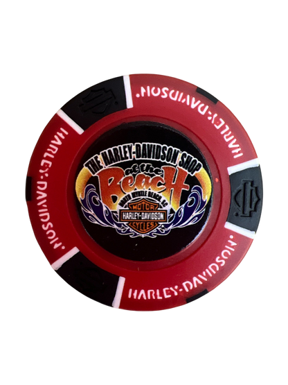 The Harley-Davidson Shop at the Beach Poker Chip