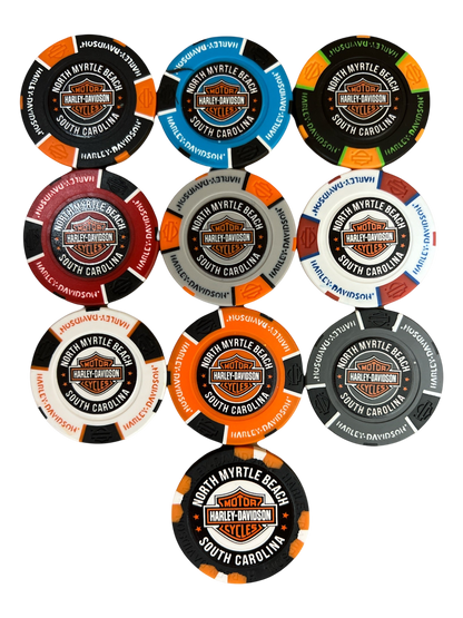 The Harley-Davidson Shop at the Beach Poker Chip