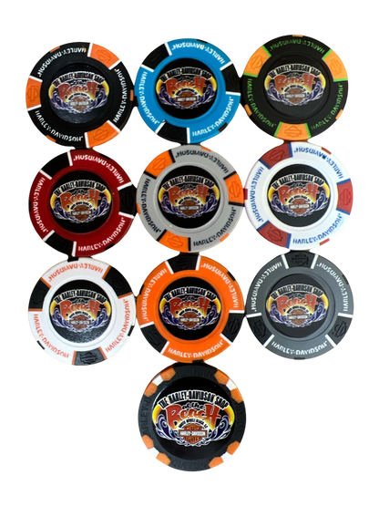 The Harley-Davidson Shop at the Beach Poker Chip